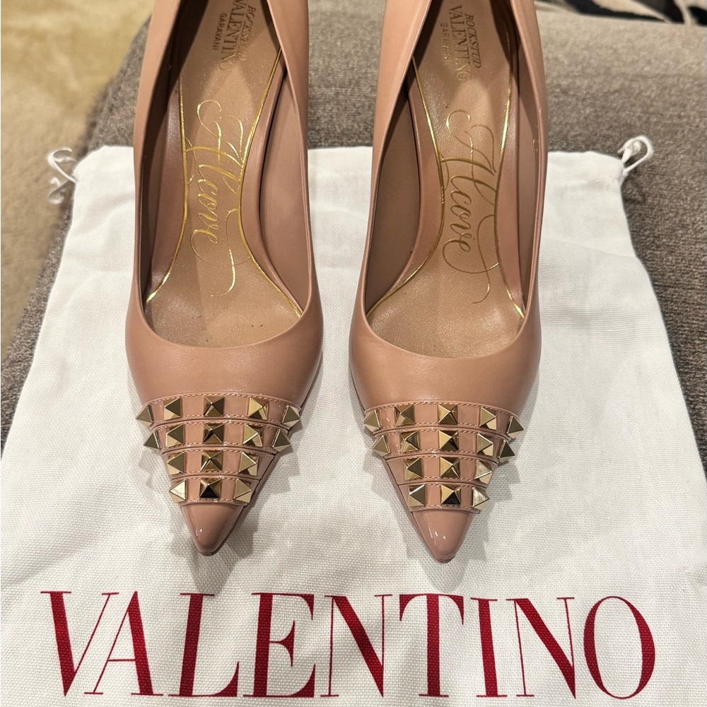 Valentino Blush Pink Studded Heels